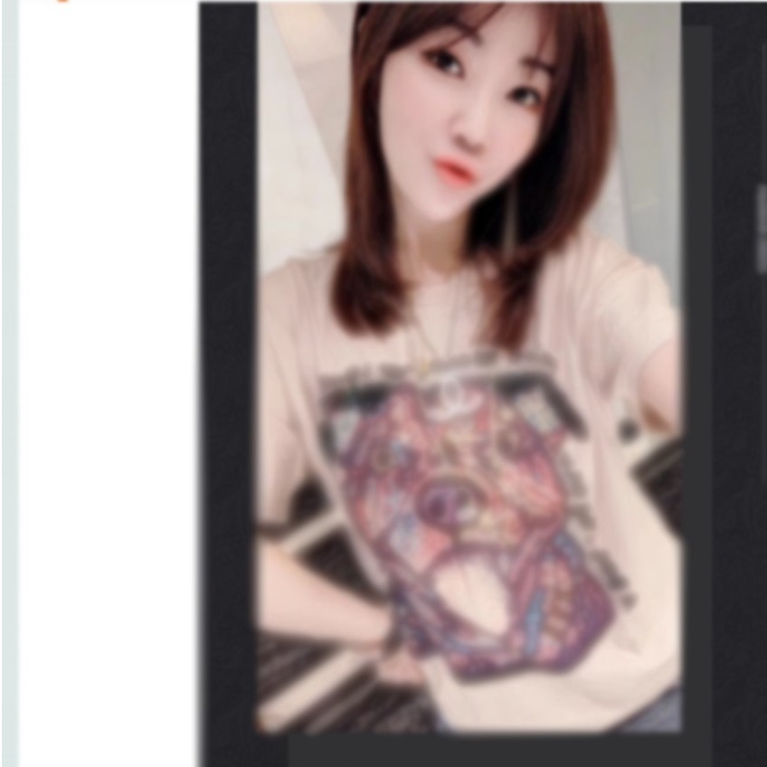 M9A80181短袖t恤女春秋季新款潮时尚印花圆领重工钉珠打底衫上衣