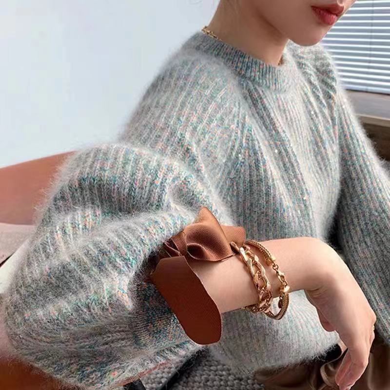 小美毛线手工编毛线定制特色马海毛毛线，不送针时尚编织