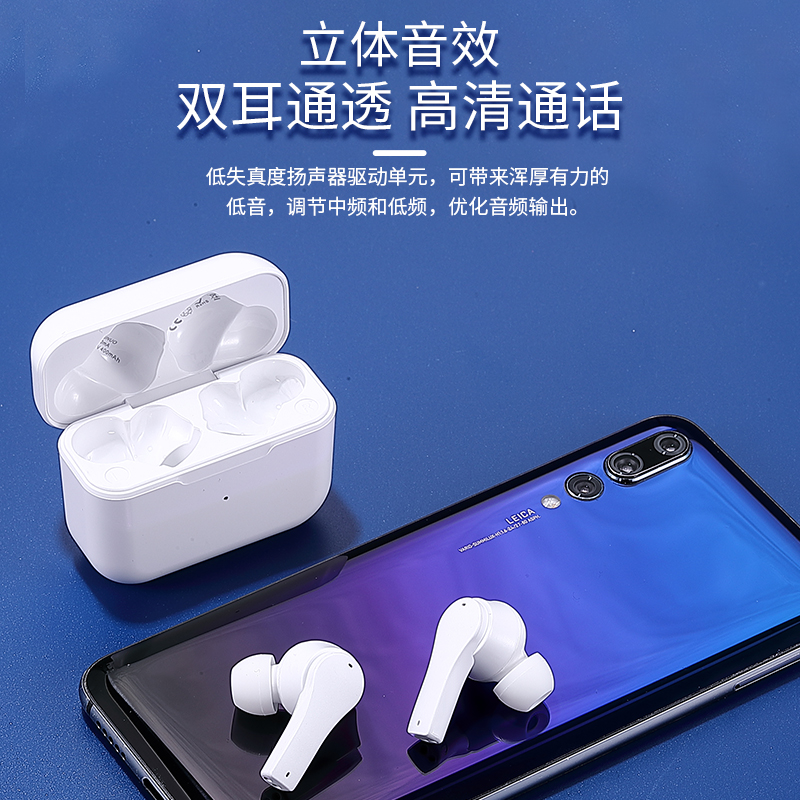 适用于鹿诺蓝牙耳机lunuo安卓IOS通用kgke触控长续航音乐真无线kg