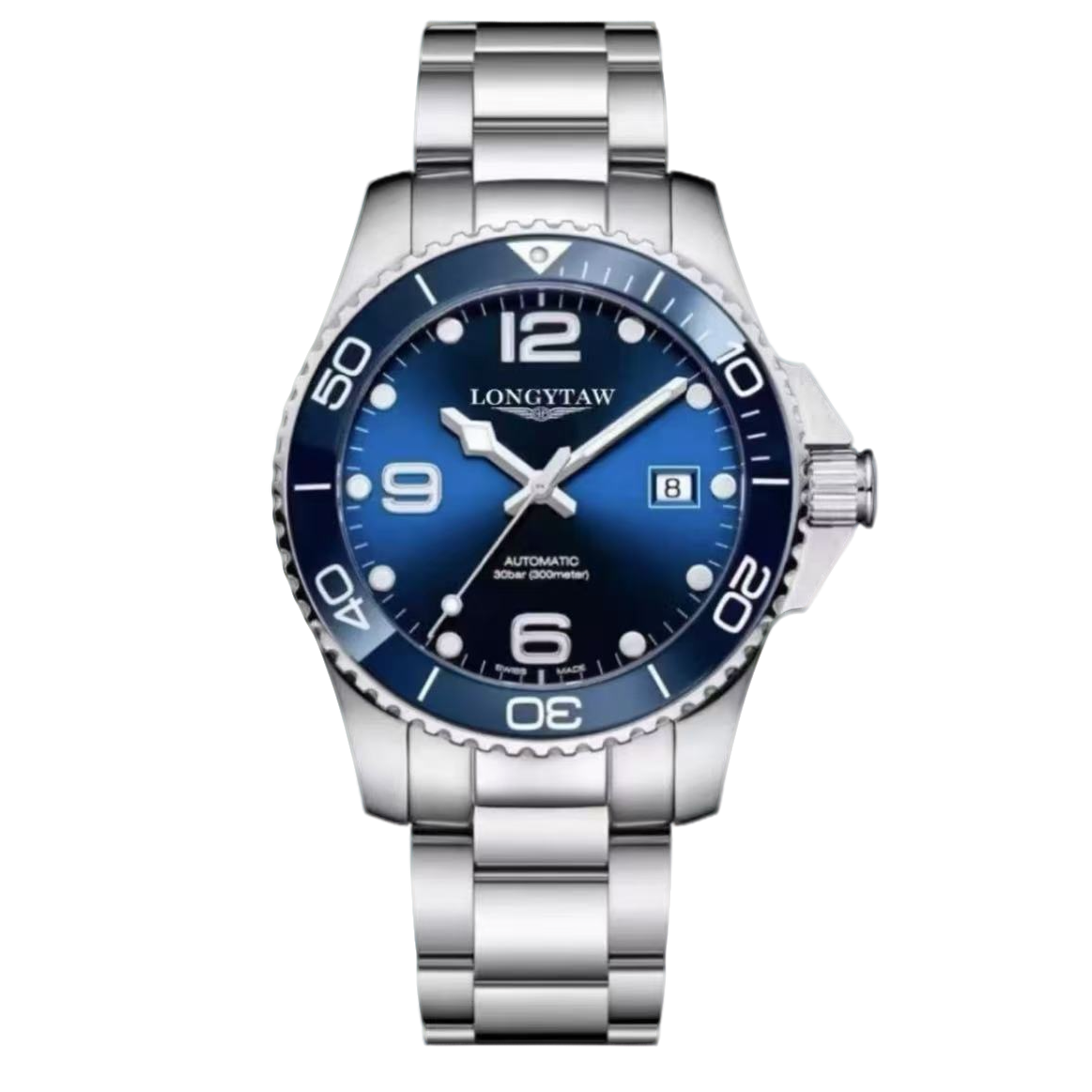 99新 Longines/浪琴 康卡斯/蓝盘/数字调丁刻/九月/1.15