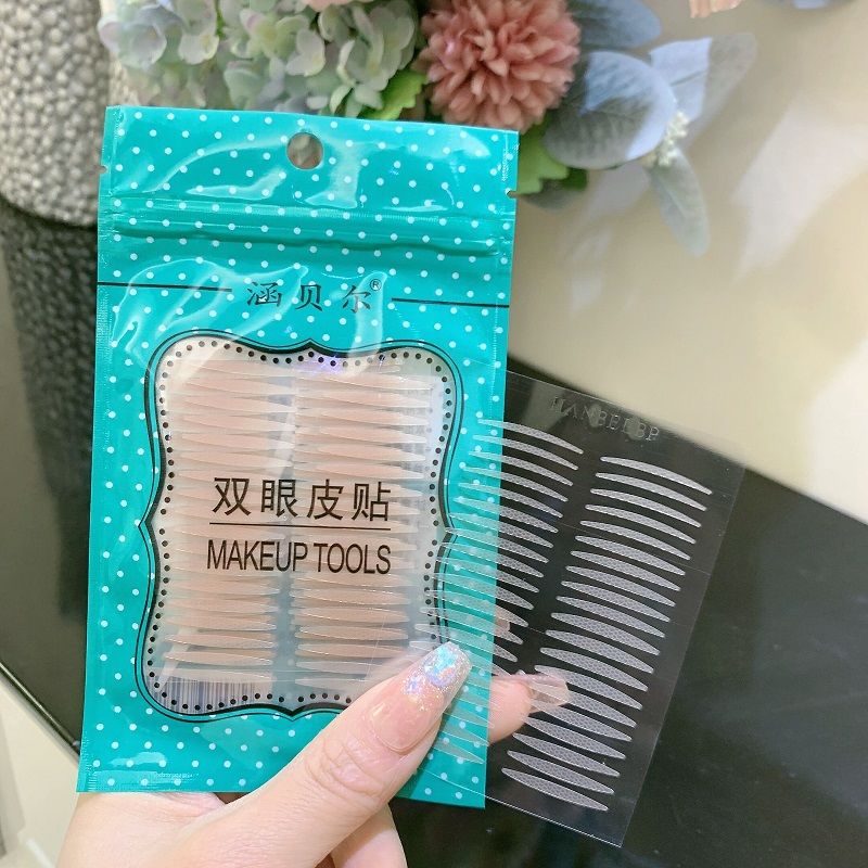 涵贝尔双眼皮贴哑光雾面眼贴防下垂蕾丝隐形橄榄型混合款肿泡眼贴