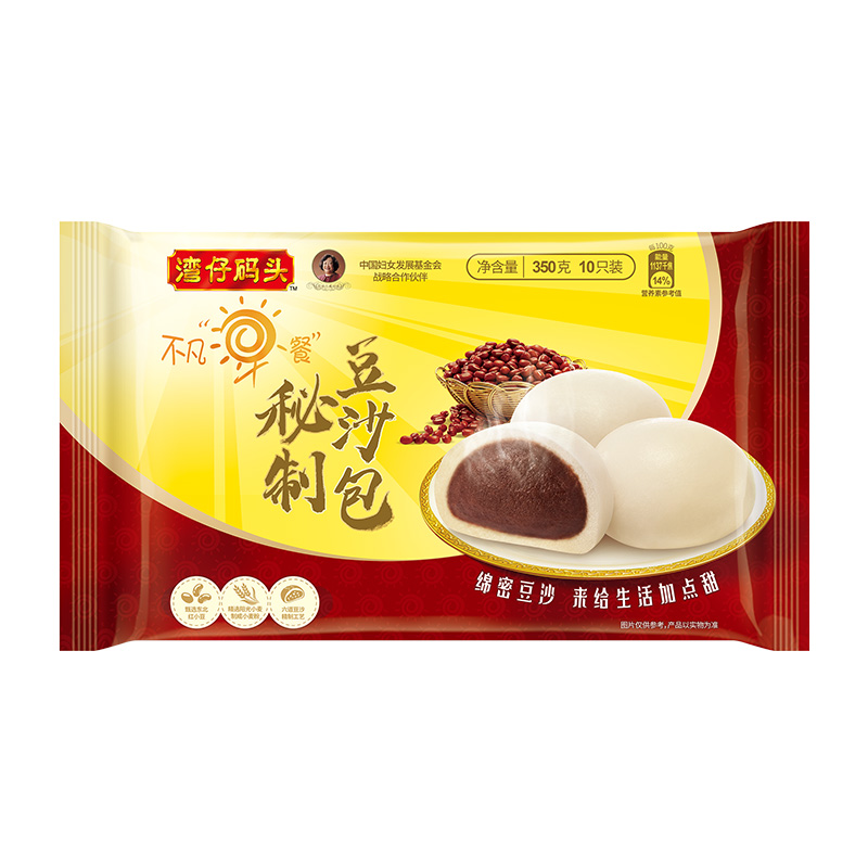 【甜而不腻】湾仔码头豆沙包 350克/袋