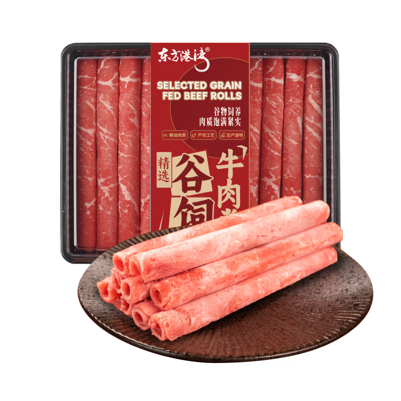 东方港湾精选谷饲牛肉卷300g/盒