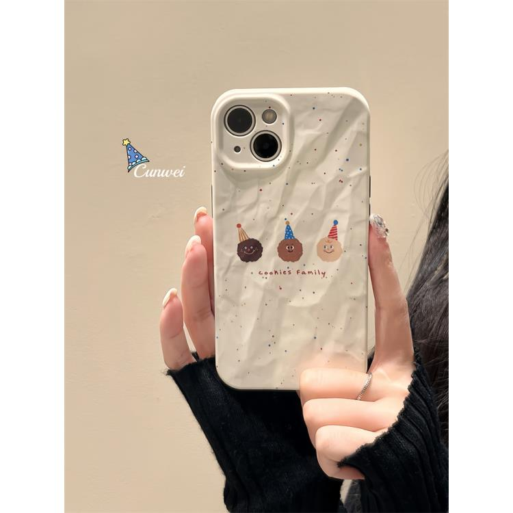 曲奇饼干苹果15手机壳全包iPhone14promax趣味13/11卡通12硅胶xr