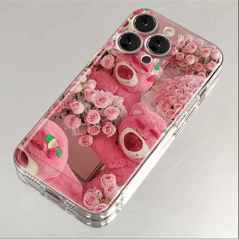 草莓熊iphone15苹果手机壳14promax硅胶13pro透明12高级11全包