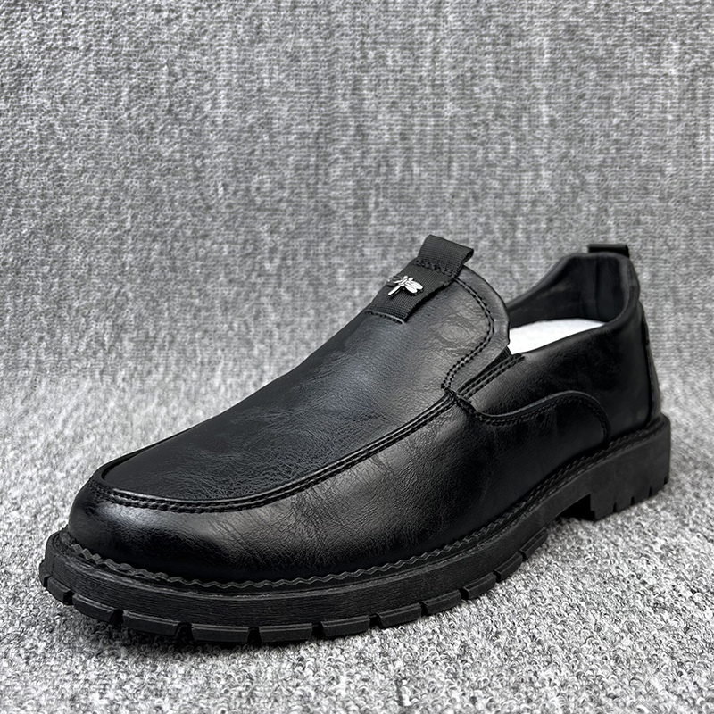 0161新款男士套脚皮鞋休闲皮鞋休闲乐福鞋软底