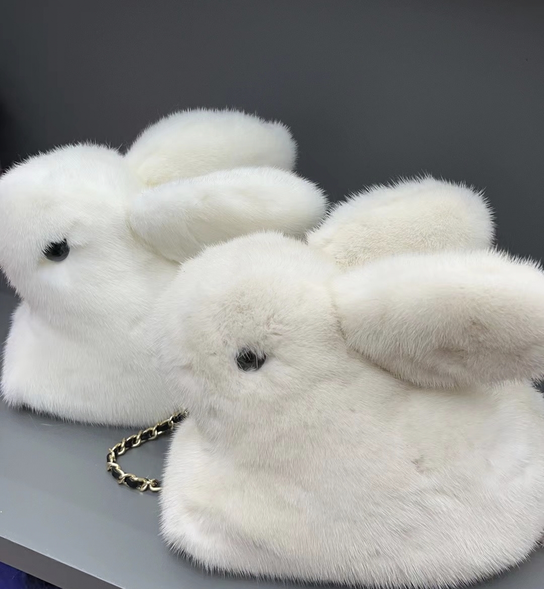 皮草包进口水貂毛萌萌哒可爱兔子包玉兔美包包