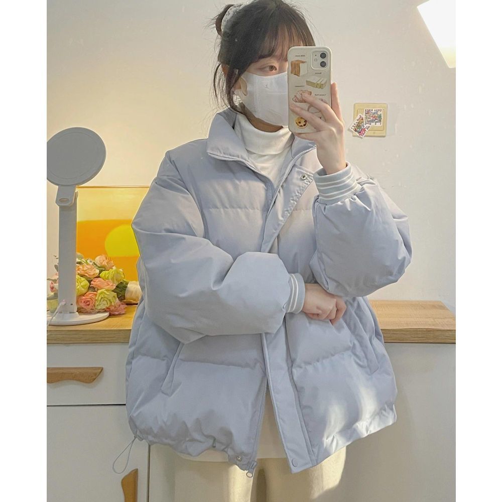雅鹿森系立领面包服棉衣女冬季新款小个子百搭宽松显瘦保暖羽绒衣