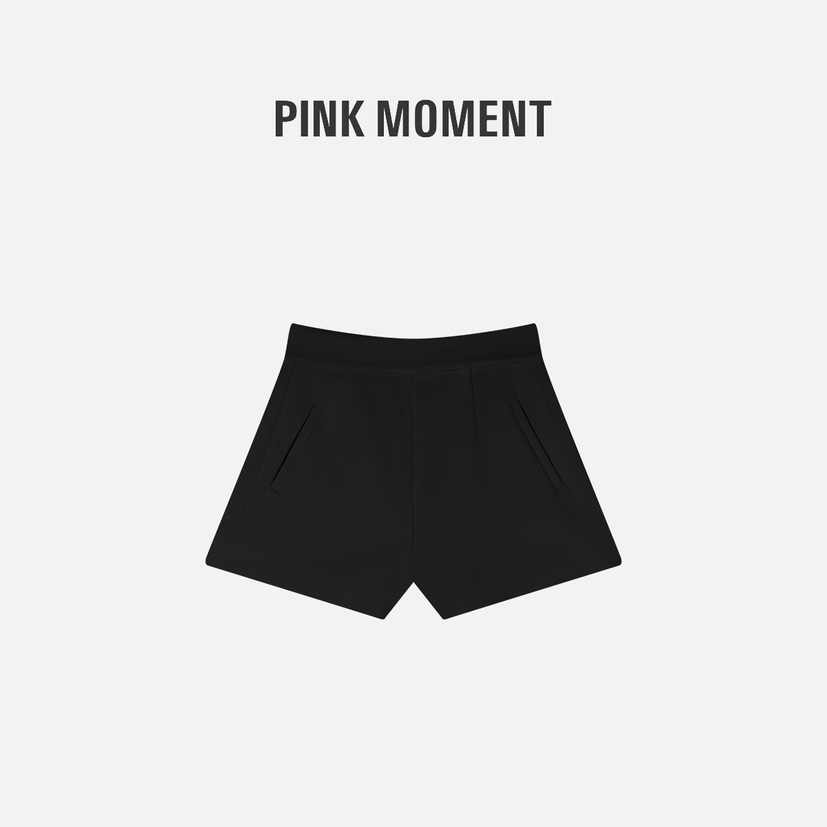 PM “优雅女高” 黑色高腰休闲短裤 NC1D0991