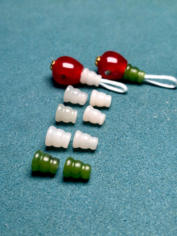 和田玉佛塔通用市面上分体式三通6.5x8mm对口文玩三通配饰塔头