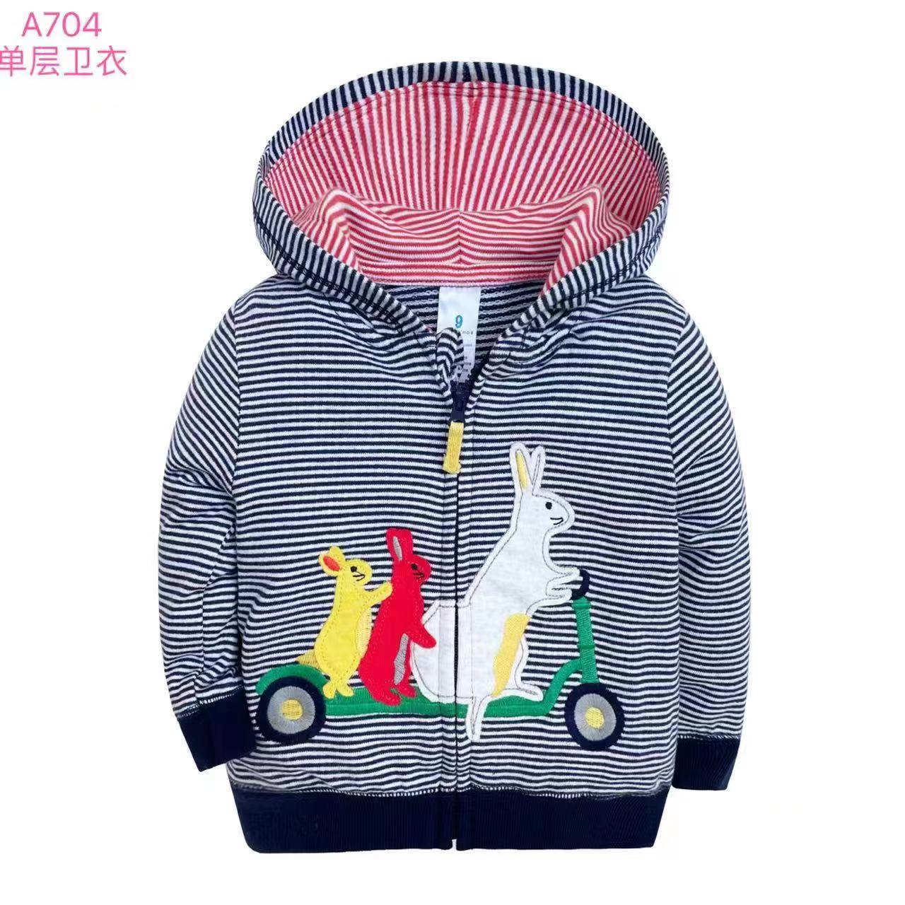 外贸孤品外套童装婴童卡通条纹小童秋季时尚（默认微瑕no退no换）