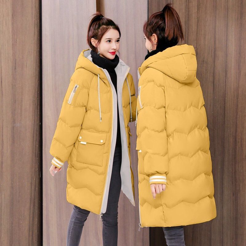 2023新款新款反季冬季羽绒服女冬装年韩版宽松棉衣女中长款加厚棉