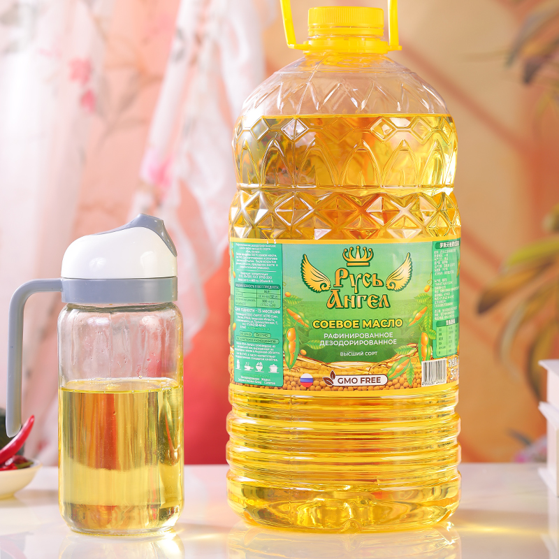 俄罗斯原装进口罗斯天使牌大豆油5L/桶