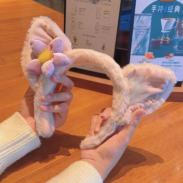 星黛露卡通发箍发饰可爱秋冬头箍毛绒头箍兔子发箍网红化妆百搭