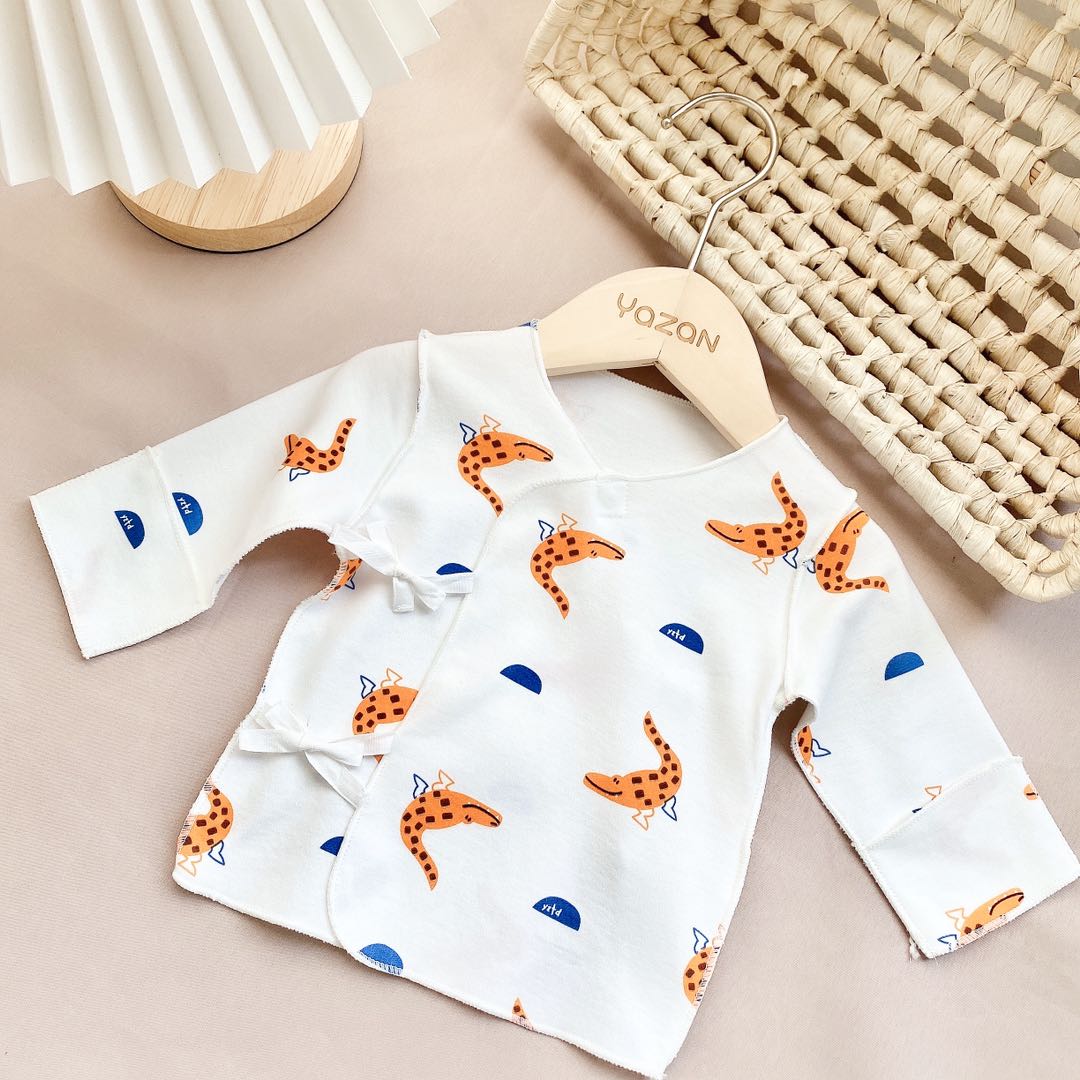 雅赞福利新生儿半背衣蝴蝶衣 透气吸汗 亲肤舒适  