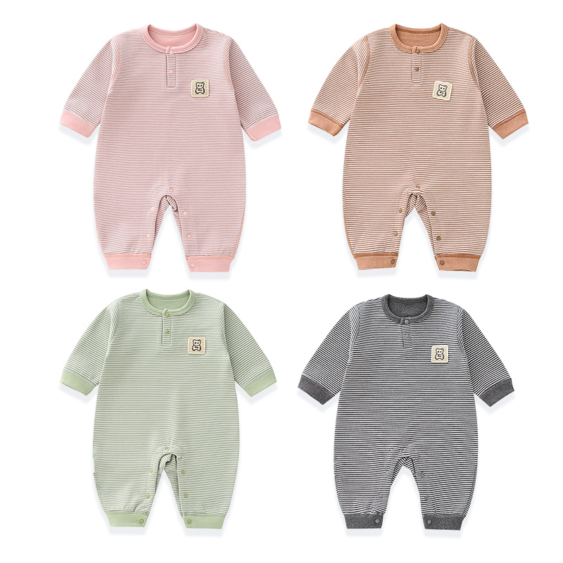 石墨烯婴幼儿连身衣男女宝宝连体衣春秋季爬爬服哈衣无骨保暖打底