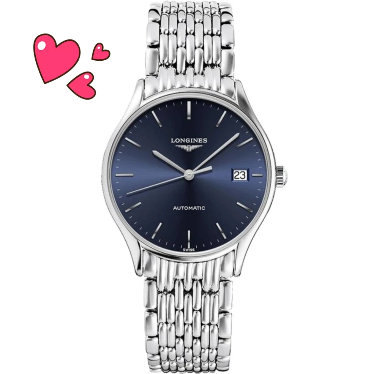 99新 Longines/浪琴 /律雅961蓝盘条丁/表径40/自动机械