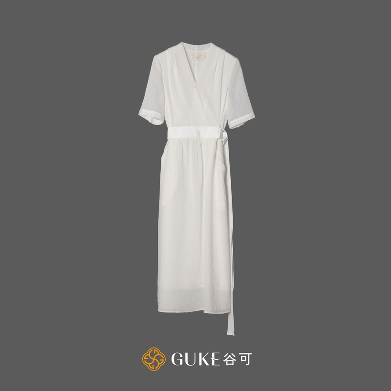 GKE/谷可LQ1262系腰带时尚连衣裙夏季新款气质高级感女装显瘦长裙