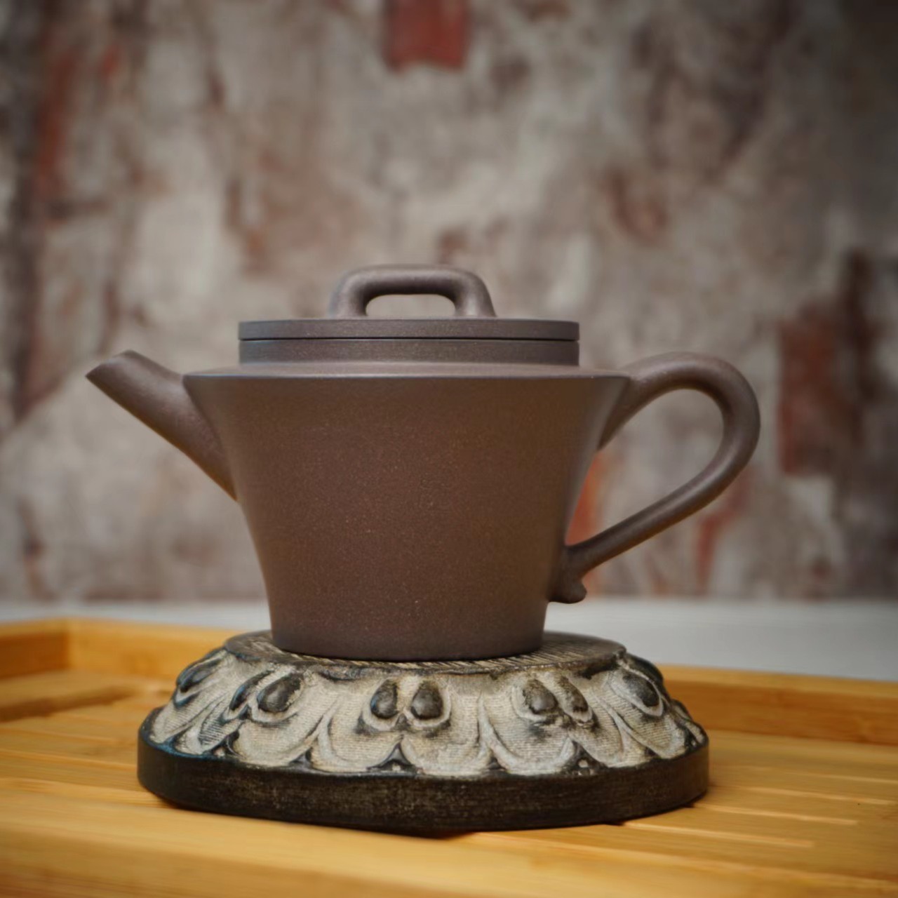 旭壶山房，喜盏，山房底款，150cc，灰泥