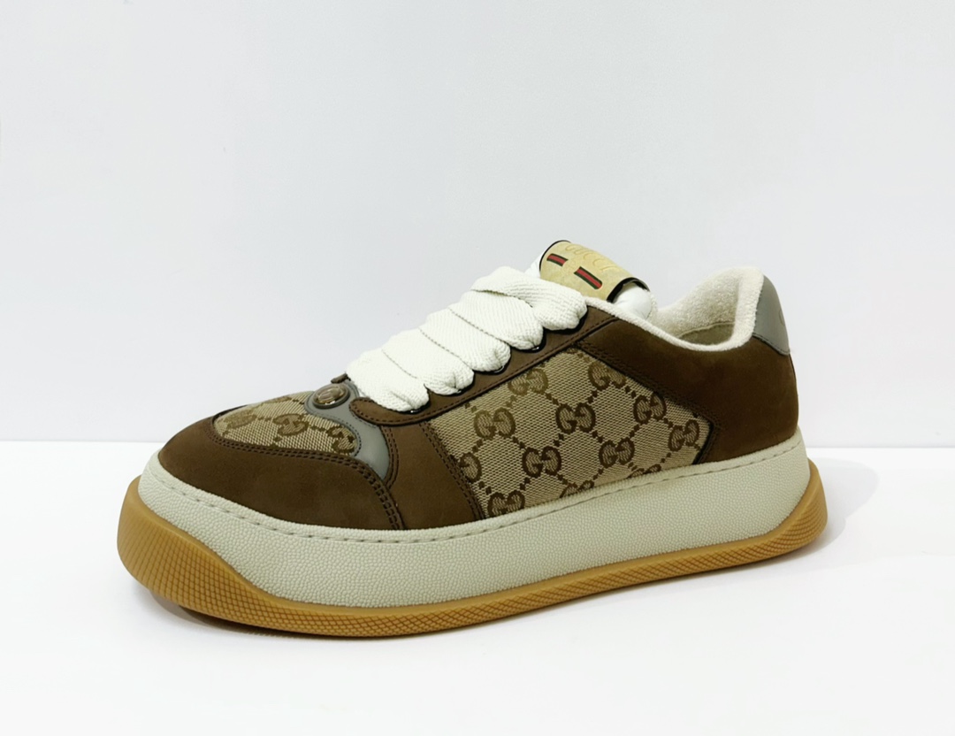 全新未使用 GUCCI/古驰 24潮流时尚双G大LOGO胖丁鞋 750048