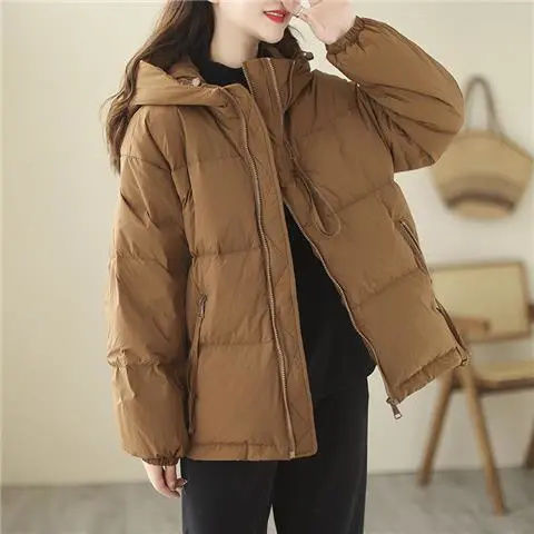 波司澄棉服女2023新款冬季羽绒棉衣韩版短款宽松连帽加厚棉袄小个