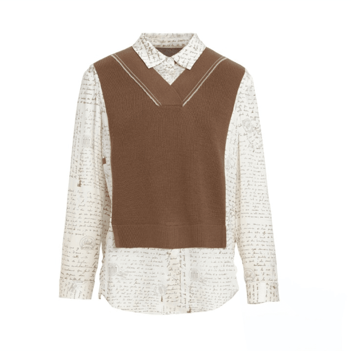 L·W/画而诗高级时尚百搭气质重磅桑蚕丝长袖针织衫LBB82018S    