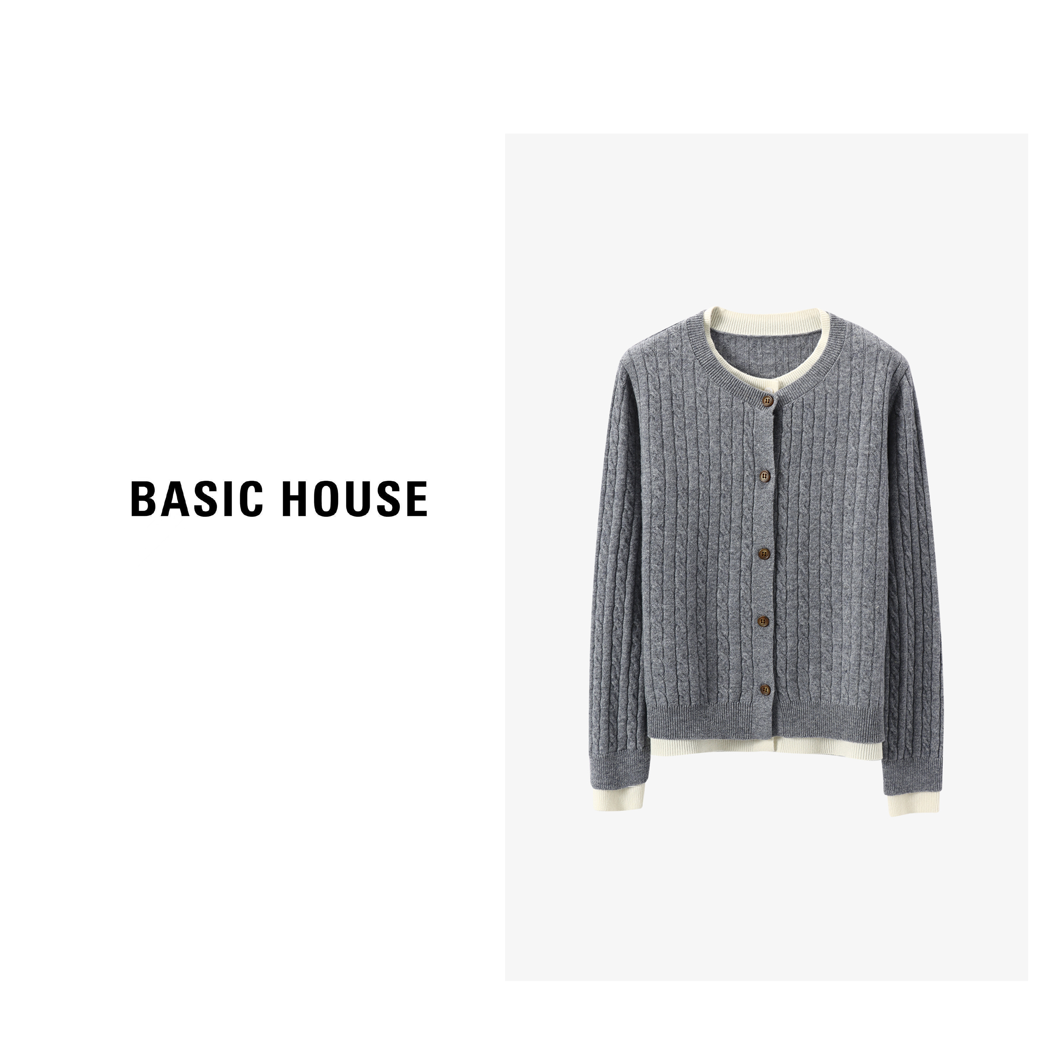 【芋总】Basic House/百家好秋冬百搭宽松羊毛衫B0623H5R532