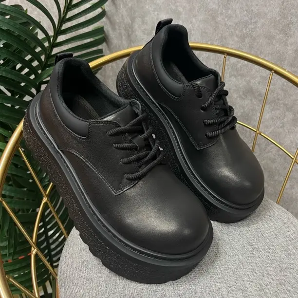 德比系带英伦风黑色舒适厚底时尚百搭男鞋