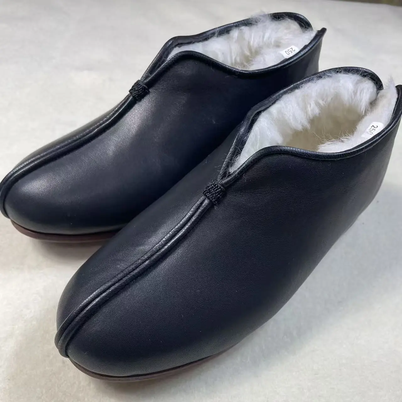 男士鞍棉牛皮底镶芯冬季棉鞋