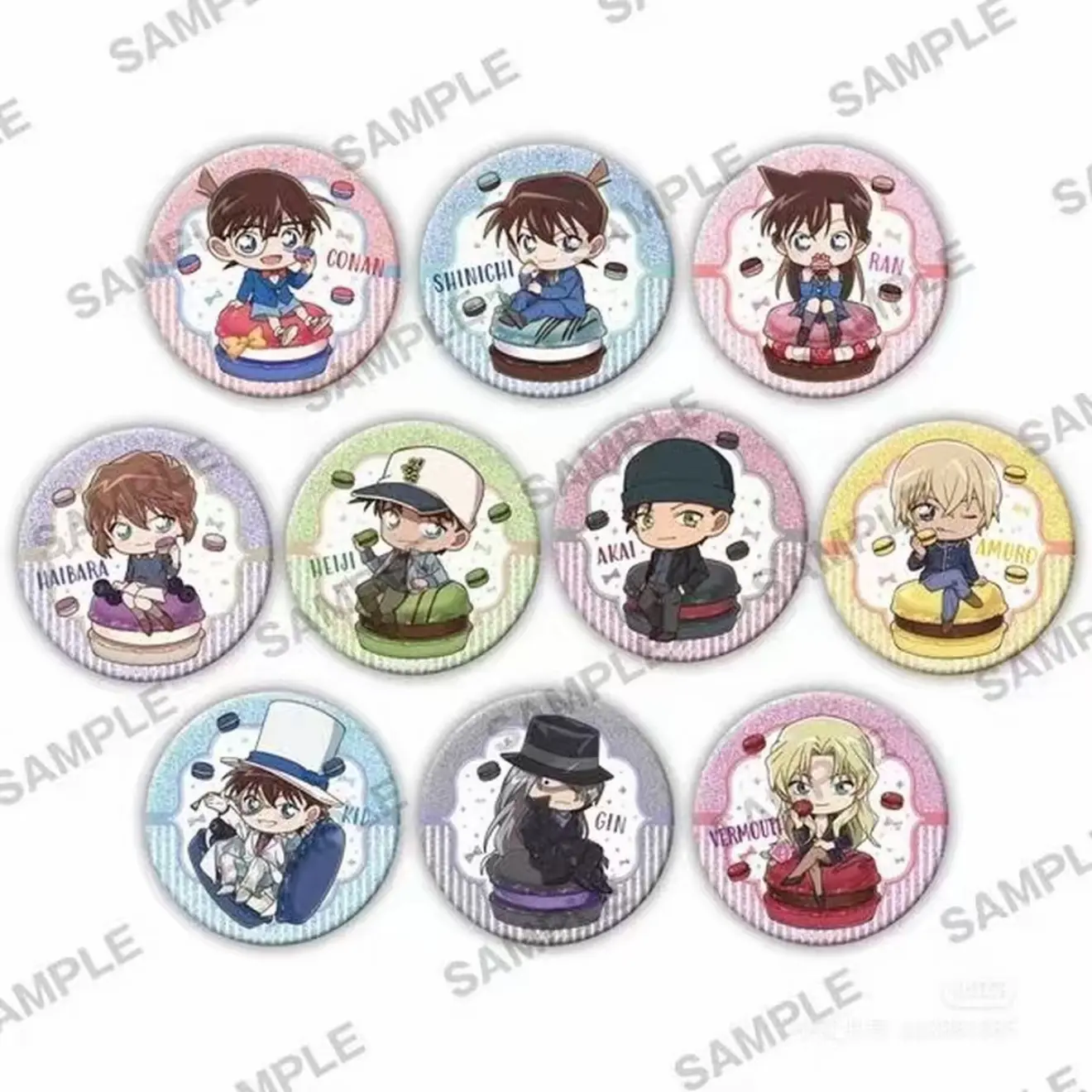 日谷名侦探柯南 马卡龙吧唧 盲盒代拆