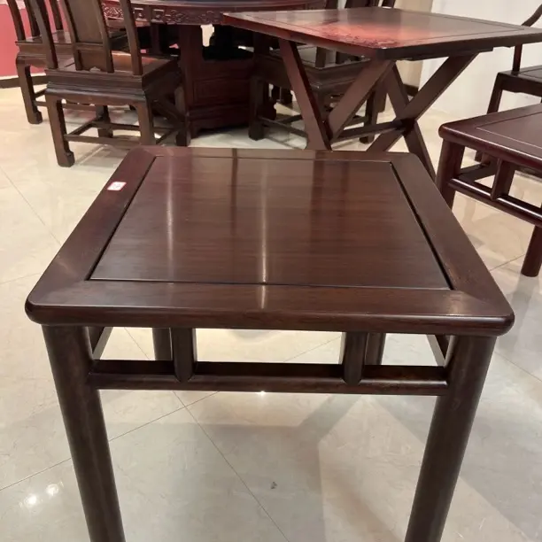 68*68*65古典胡桃色酸枝色桌子新中式四方桌八仙桌餐桌方形小方桌