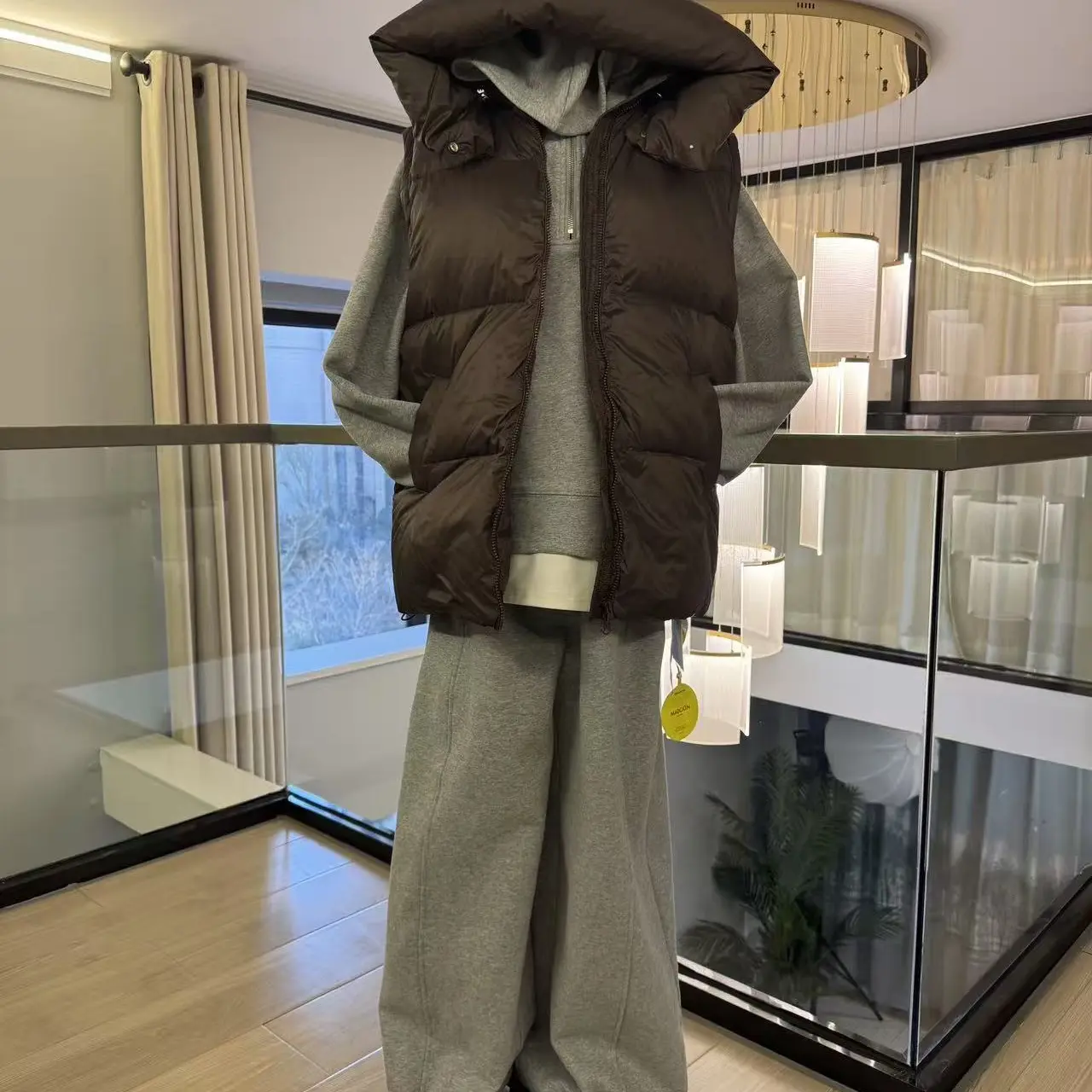 5603279糖果连帽加厚保暖可拆白鸭绒韩版宽松冬季