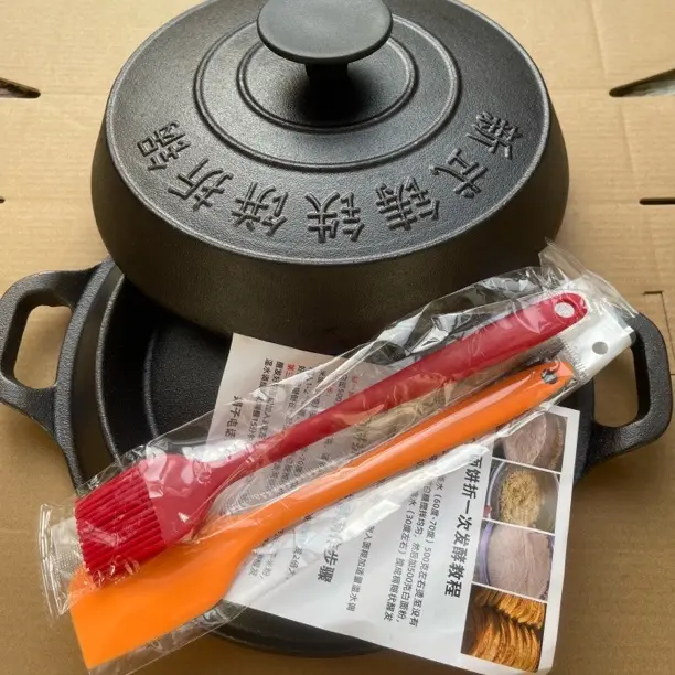 加厚加深铸铁饼折锅