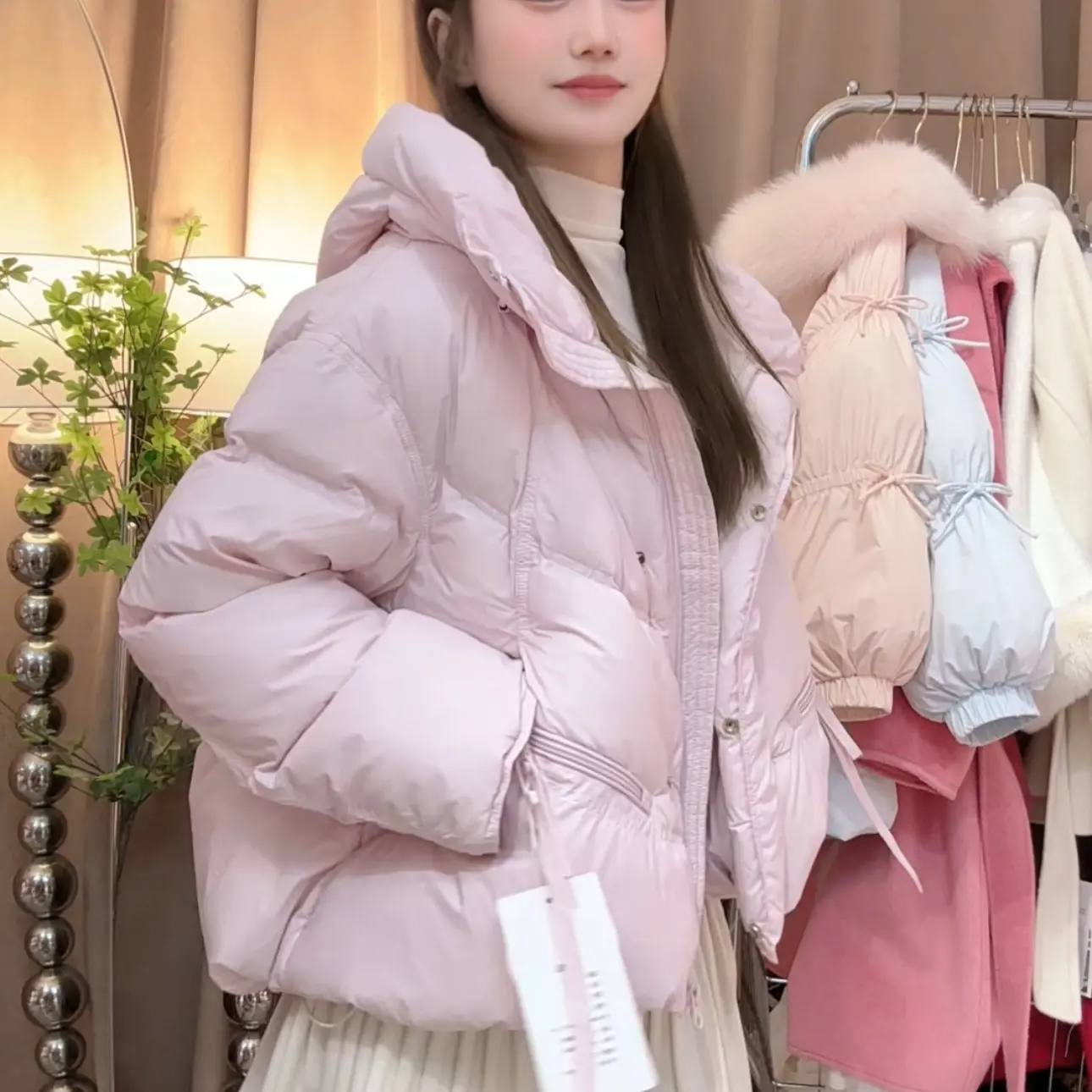 云朵泡芙连帽龟背加厚保暖减龄设计感女冬季外套