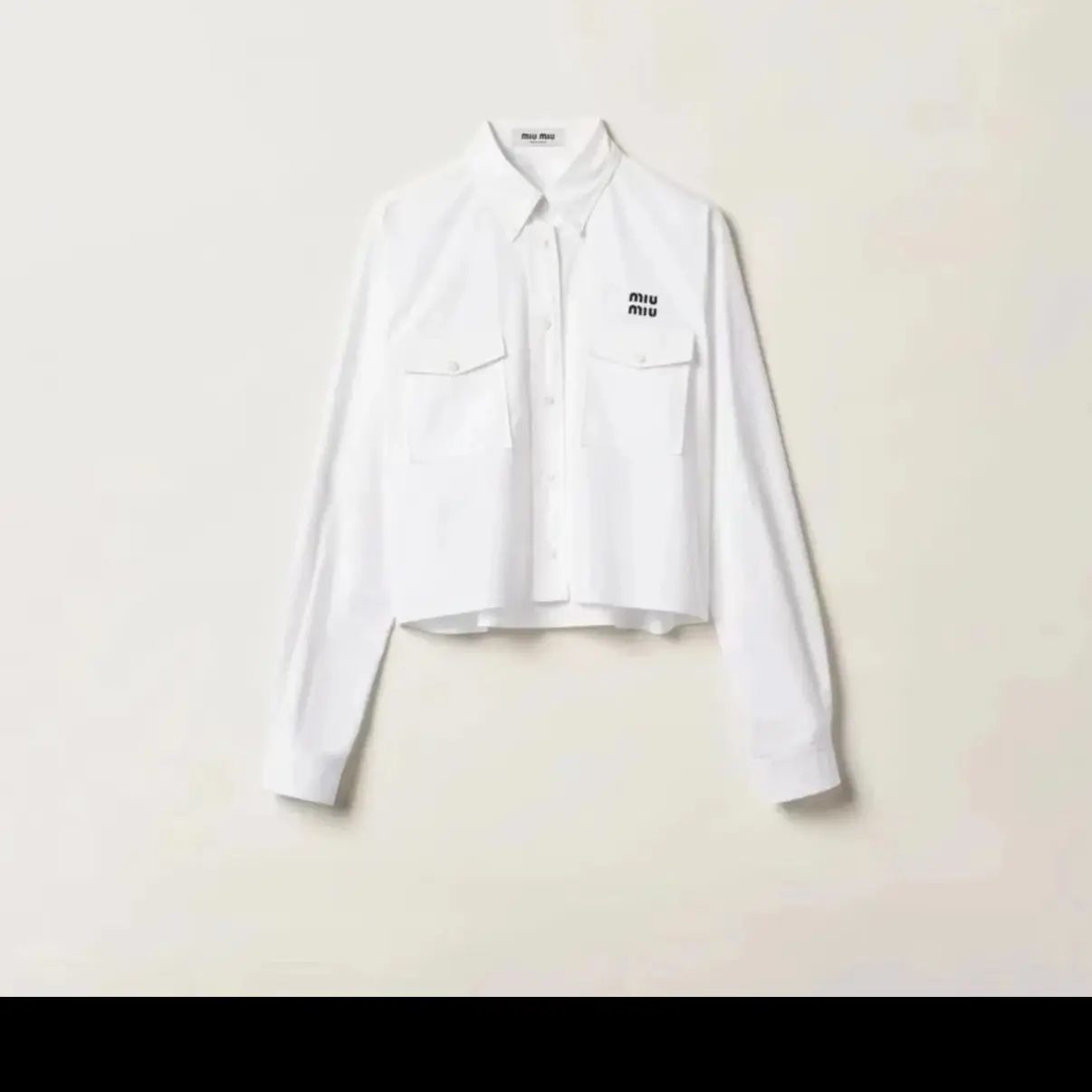 未使用 MIU MIU/缪缪 未使用白色宽松长袖衬衫简约百搭上衣新款