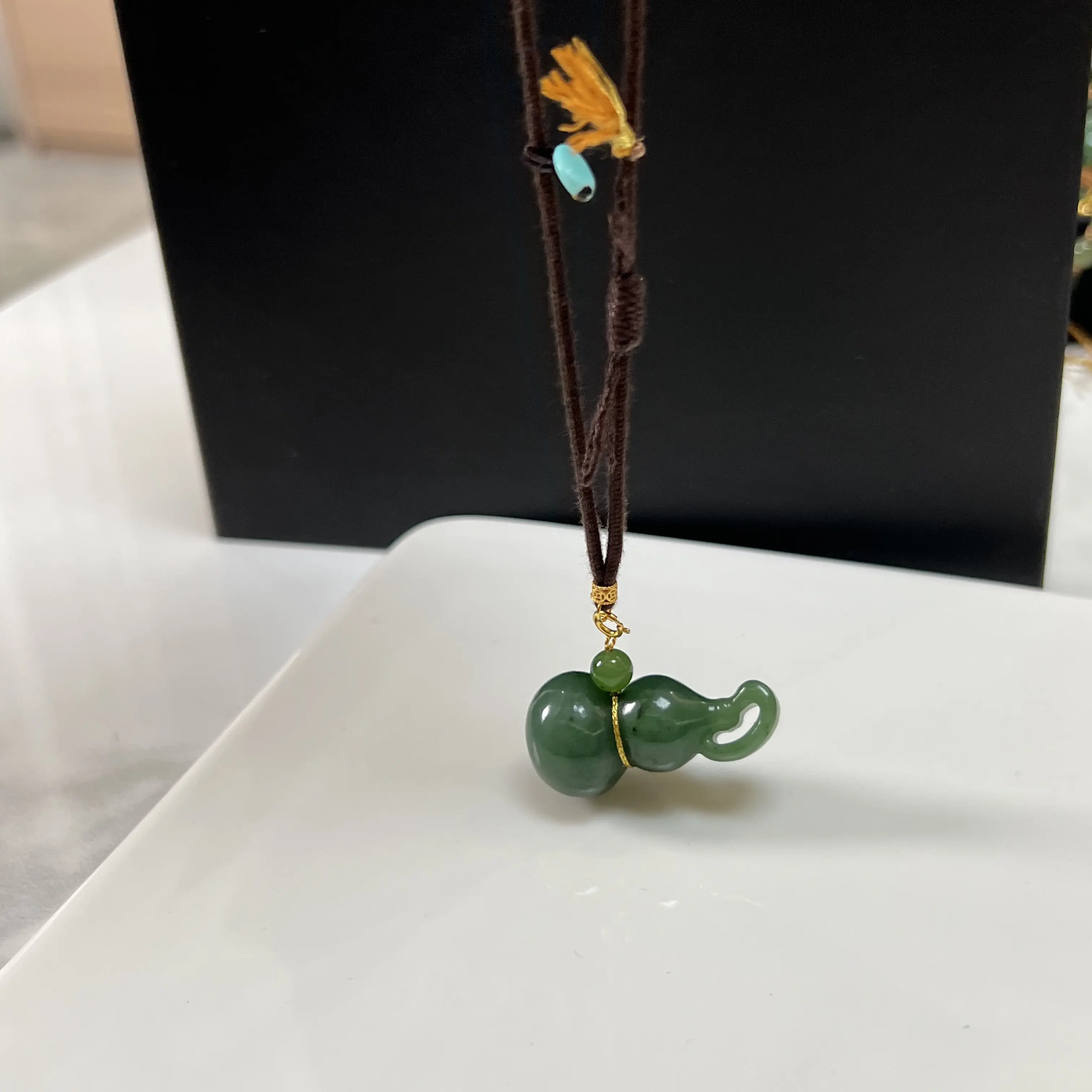 和田玉碧玉立体葫芦吊坠 多样性发一件