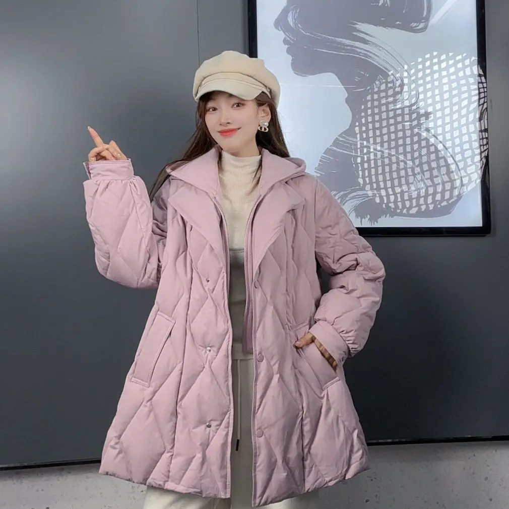 妃儿红9277新款2025爆款时尚百搭显瘦宽松减龄简约舒适羽绒服女