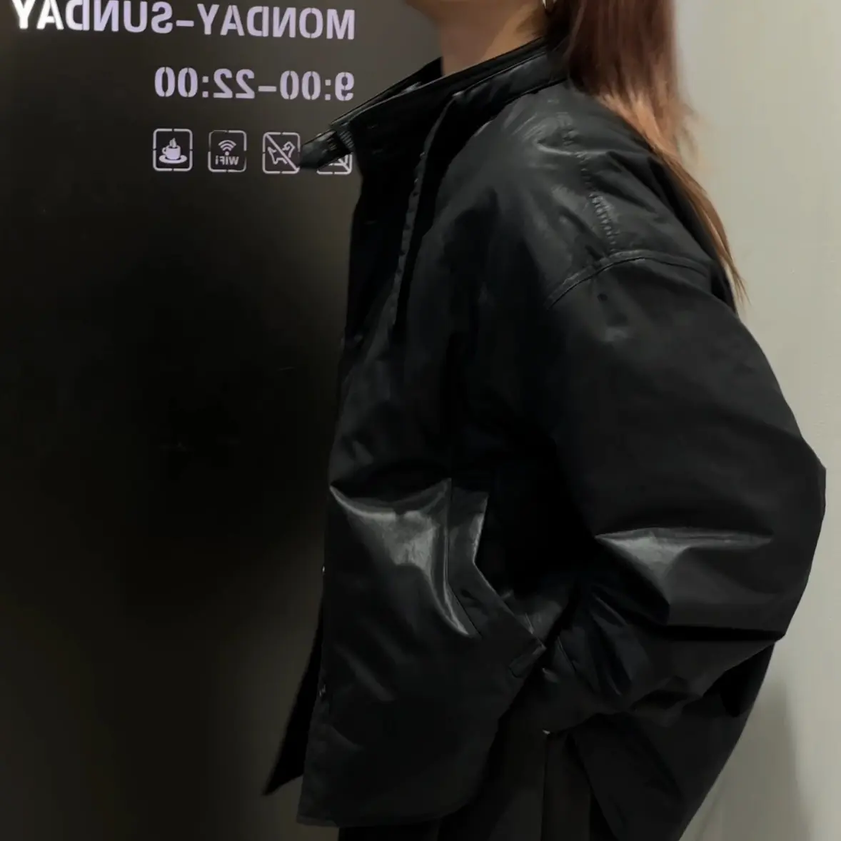 冬季新款立领垫肩百搭加厚皮羽绒外套