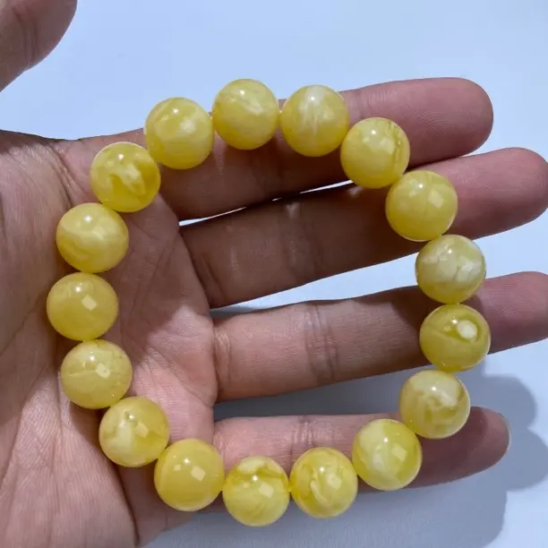 俄料虎皮溶洞妖花圆珠手串12尺寸