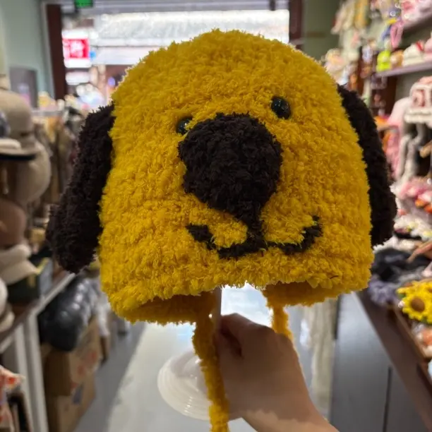 2-8岁秋冬季可爱卡通加厚保暖护耳毛线帽子