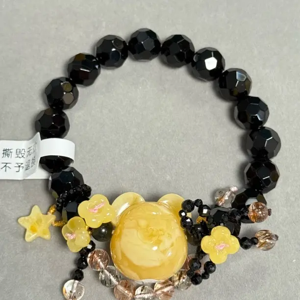 琥珀蜜蜡小熊手链时尚