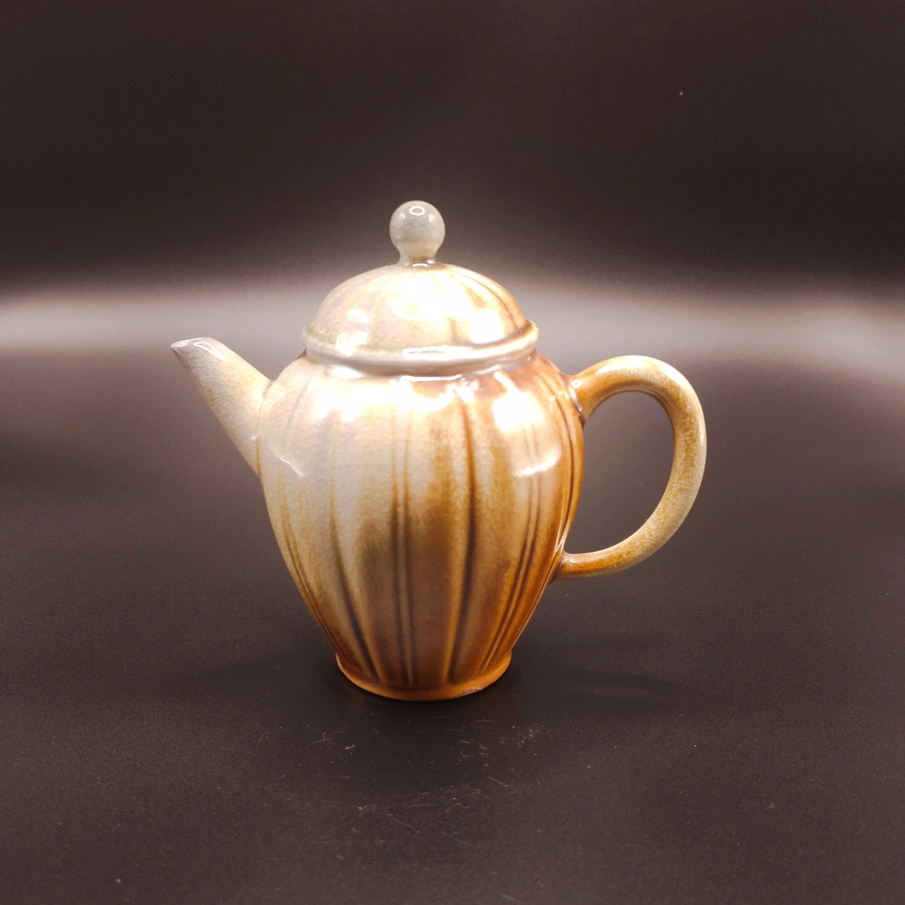 新款西施壶泡茶壶窑变天目釉家用功夫大号茶壶办公室茶壶茶杯茶具