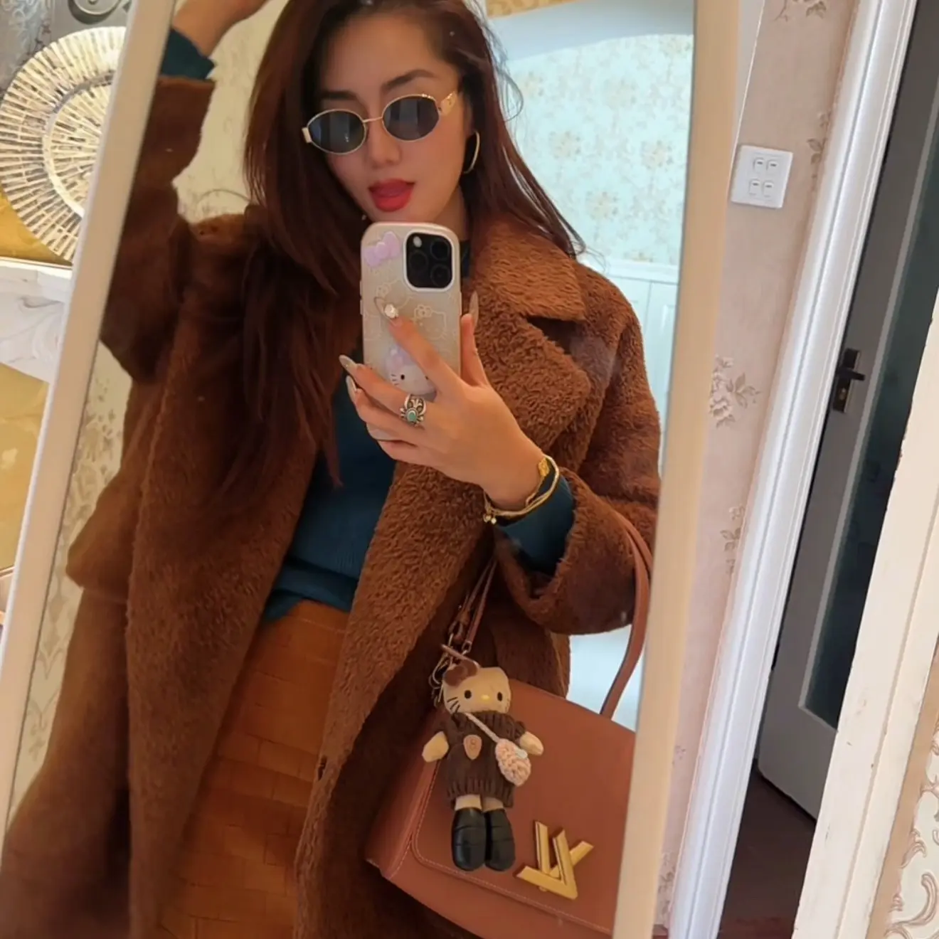 中长款冬季保暖外套加厚毛感丰盈绵密高奢有型羊驼绒大衣