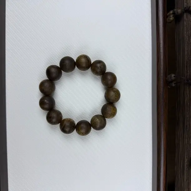 沉香沉香圆珠单圈手串18mm20克+满油高货多样性发其一