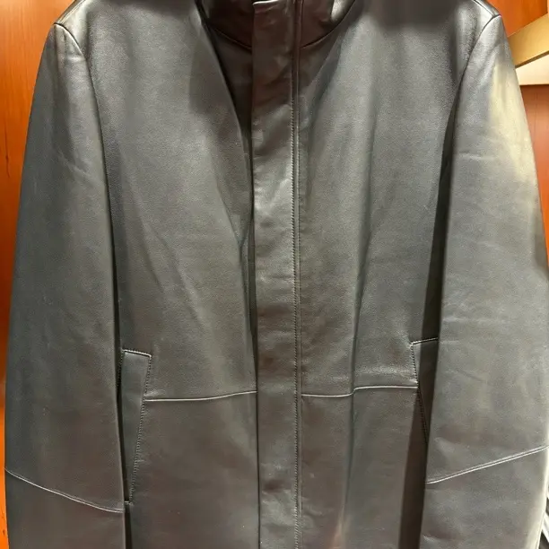 雷迪波尔男士秋冬中长款水貂翻领绵羊皮皮衣