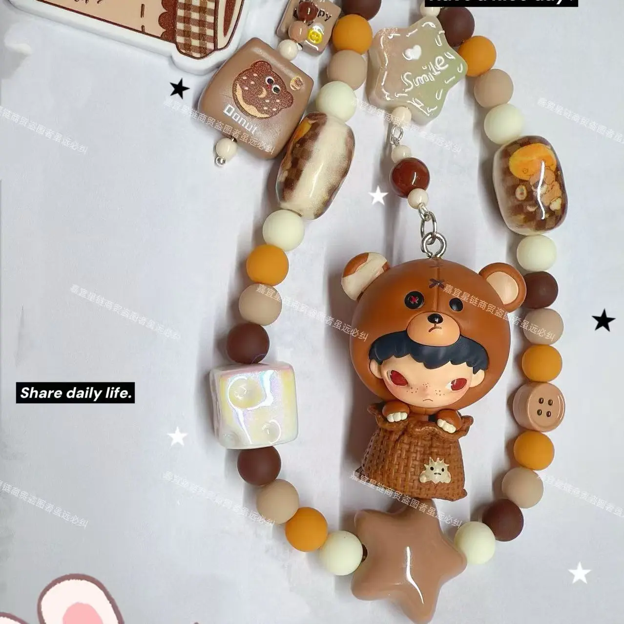 创意手工DIY手机链包挂色系齐全还有可爱的萌粒，一起来看看吧