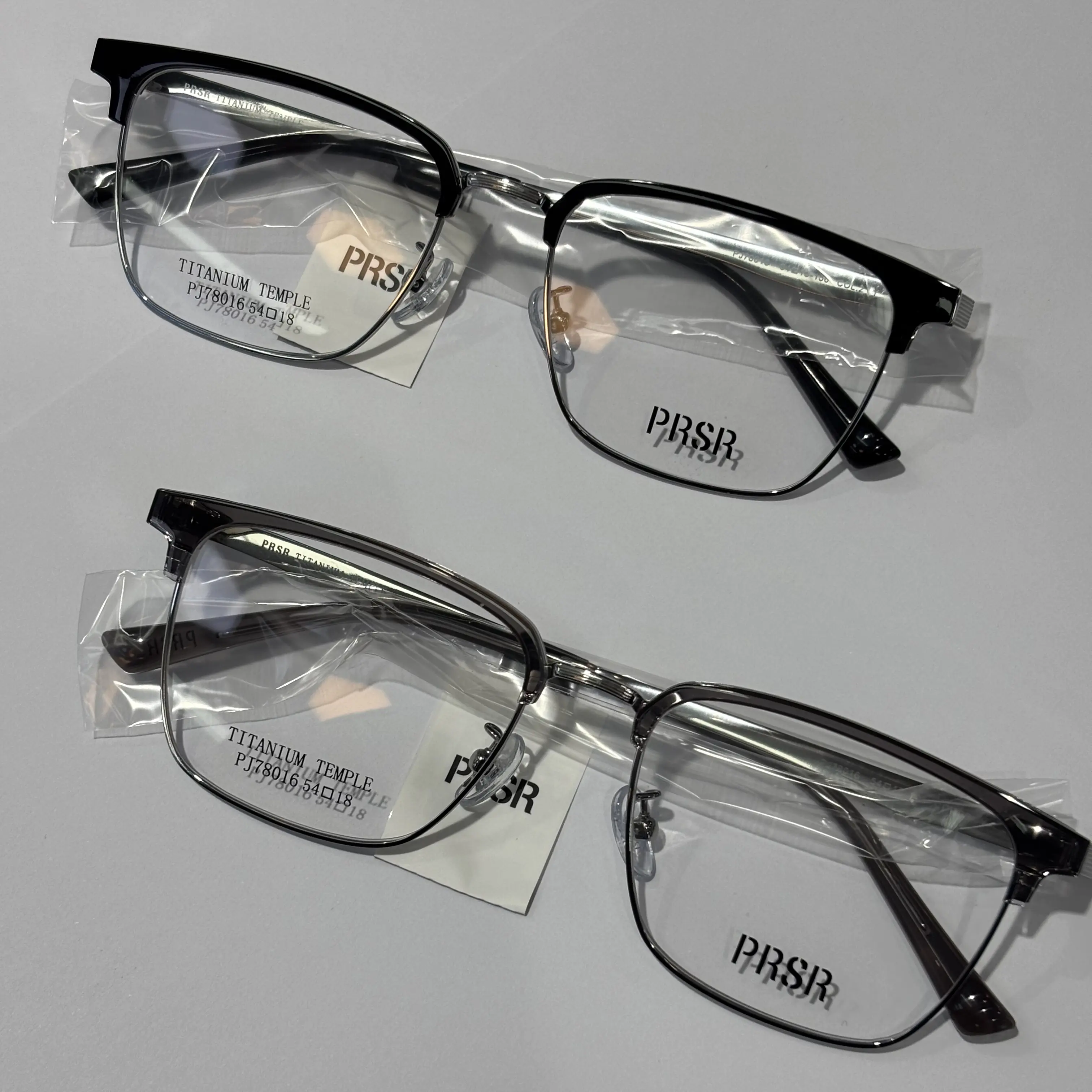 正品帕莎眼镜超轻百搭纯钛眉毛框眼镜镜架