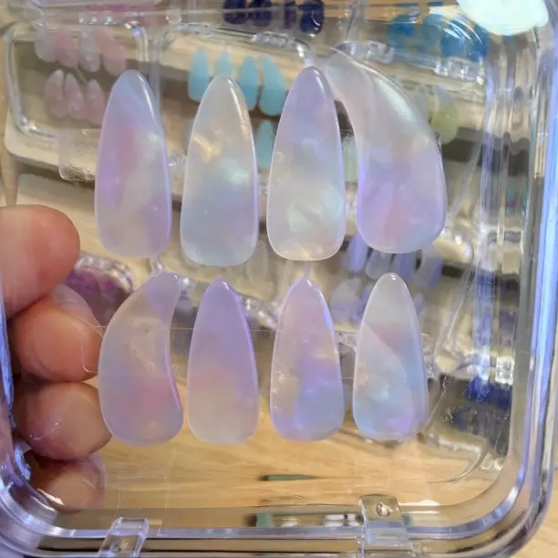 五彩斑斓专业双面弧古筝指甲成人初学演奏适用