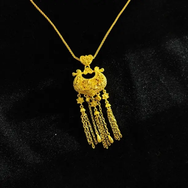 铜合金项链 手工编绳