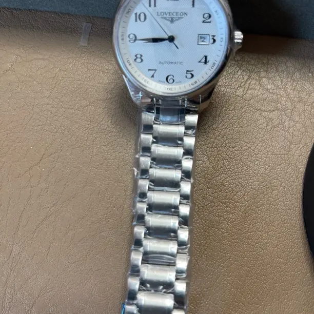 名匠系列自动机械表男士腕表白盘数字表径